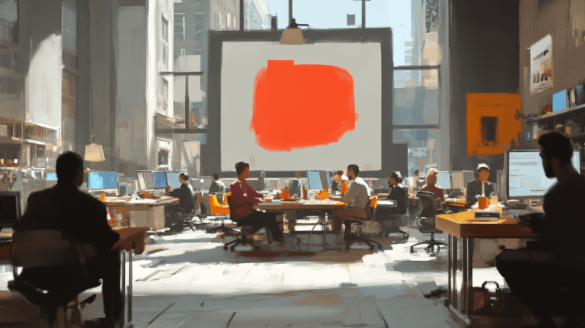 Illustration — office team and collaboration